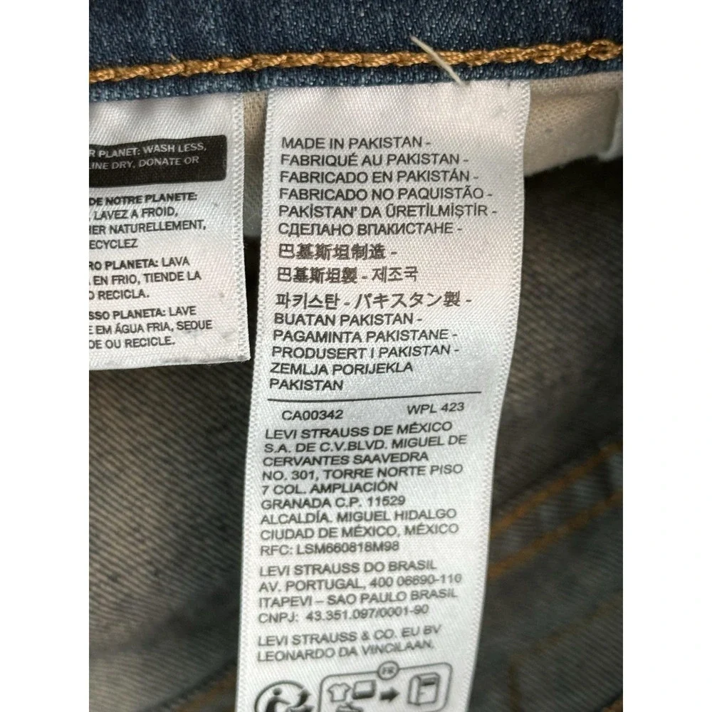Levi's 541 Jeans Mens 34x32 Med Wash Blue Athletic Tapered Stretch Denim Casual